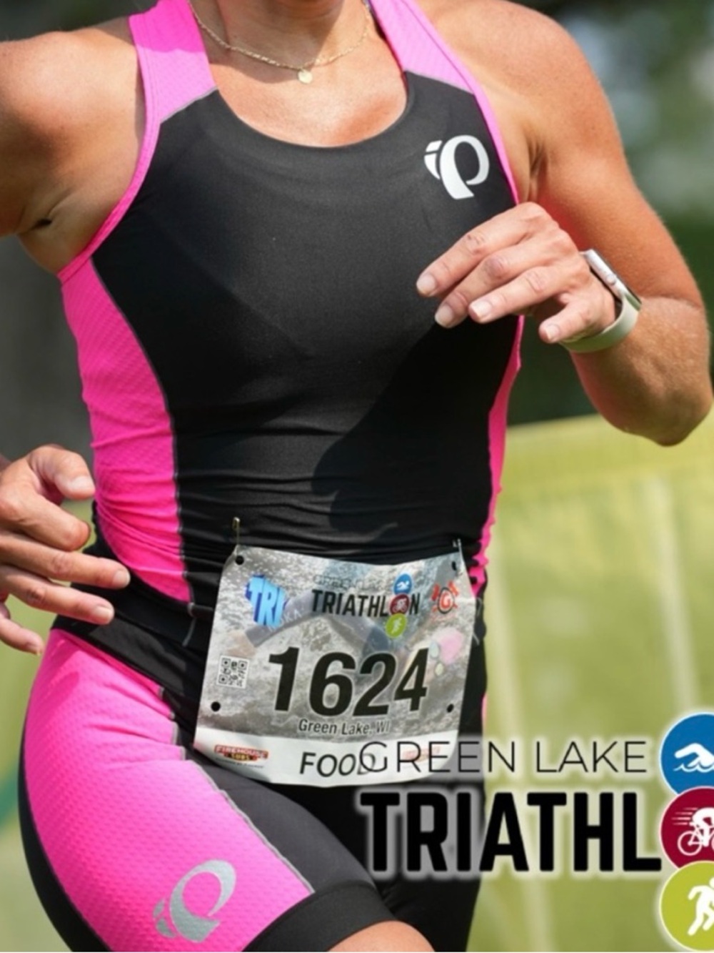 Pearl Izumi Black & Hot Pink Performance Tri Top (S) and Shorts(M) - Picture 7 of 9